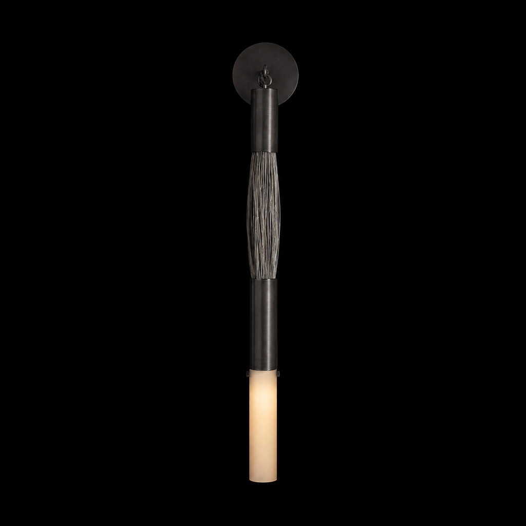 Horsehair Solid Brass Sconce 32''H