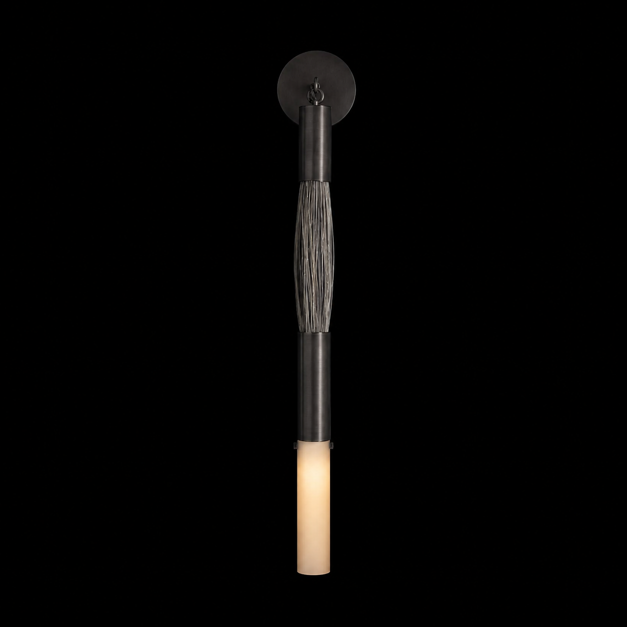 Horsehair Solid Brass Sconce 32''H
