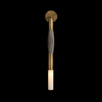 Horsehair Solid Brass Sconce 32''H