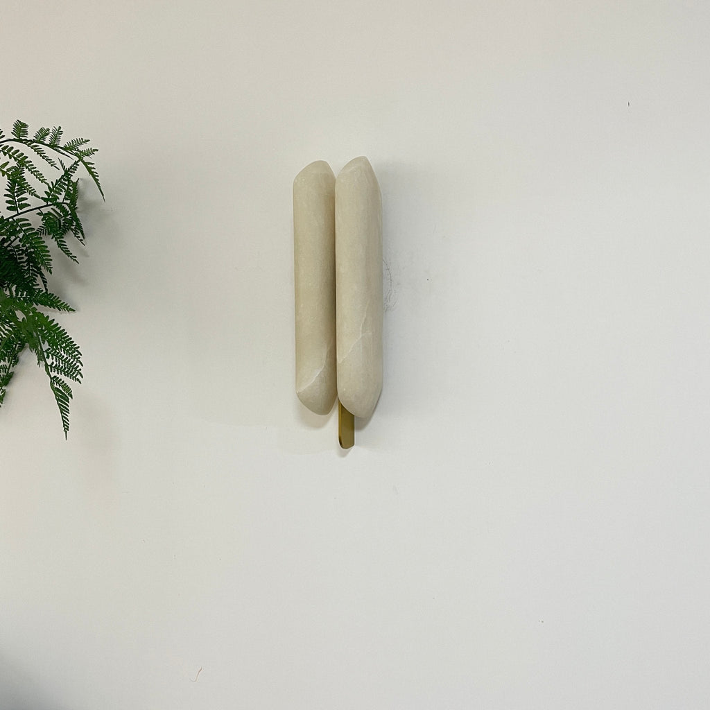 Husk Alabaster Wall Sconce by Bling Lighting Studio