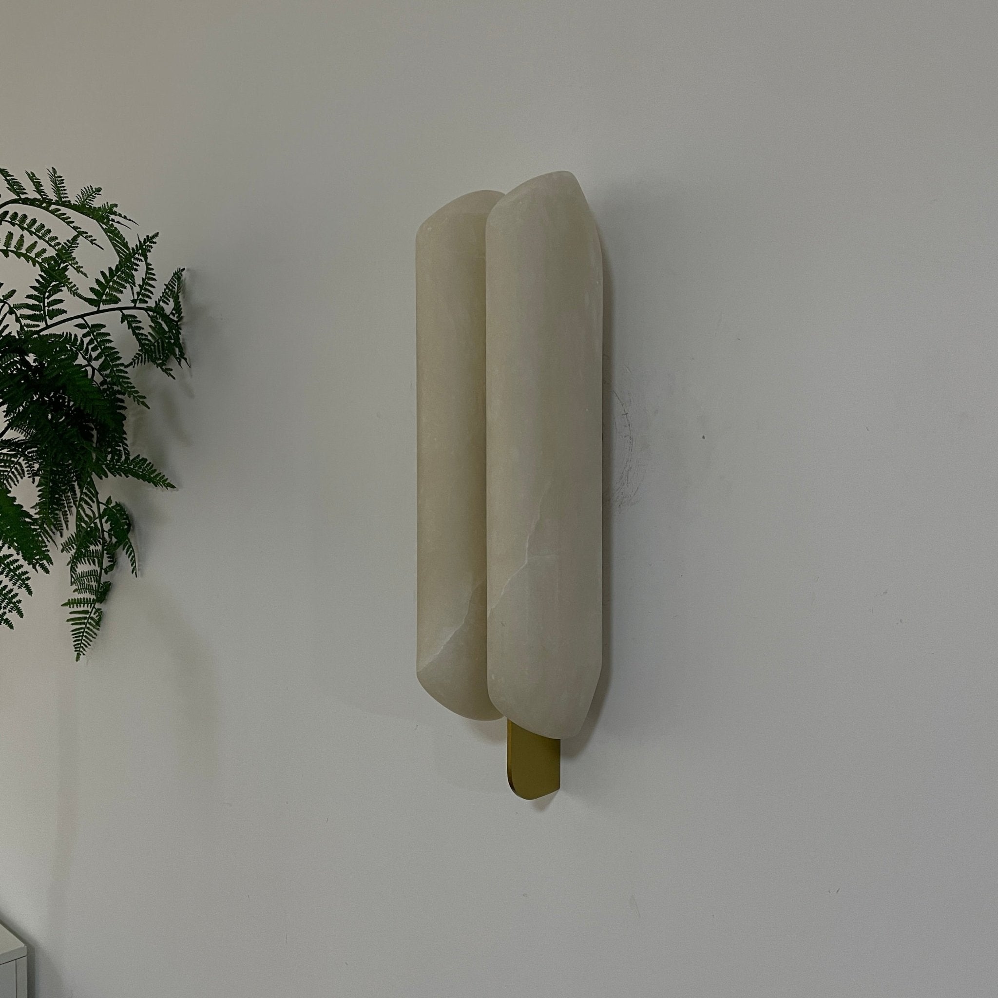 Husk Alabaster Wall Sconce by Bling Lighting Studio