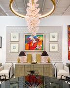 Modern Art Design Vertical Flower Chandelier for Low-ceiling by Bling Lighting Studio