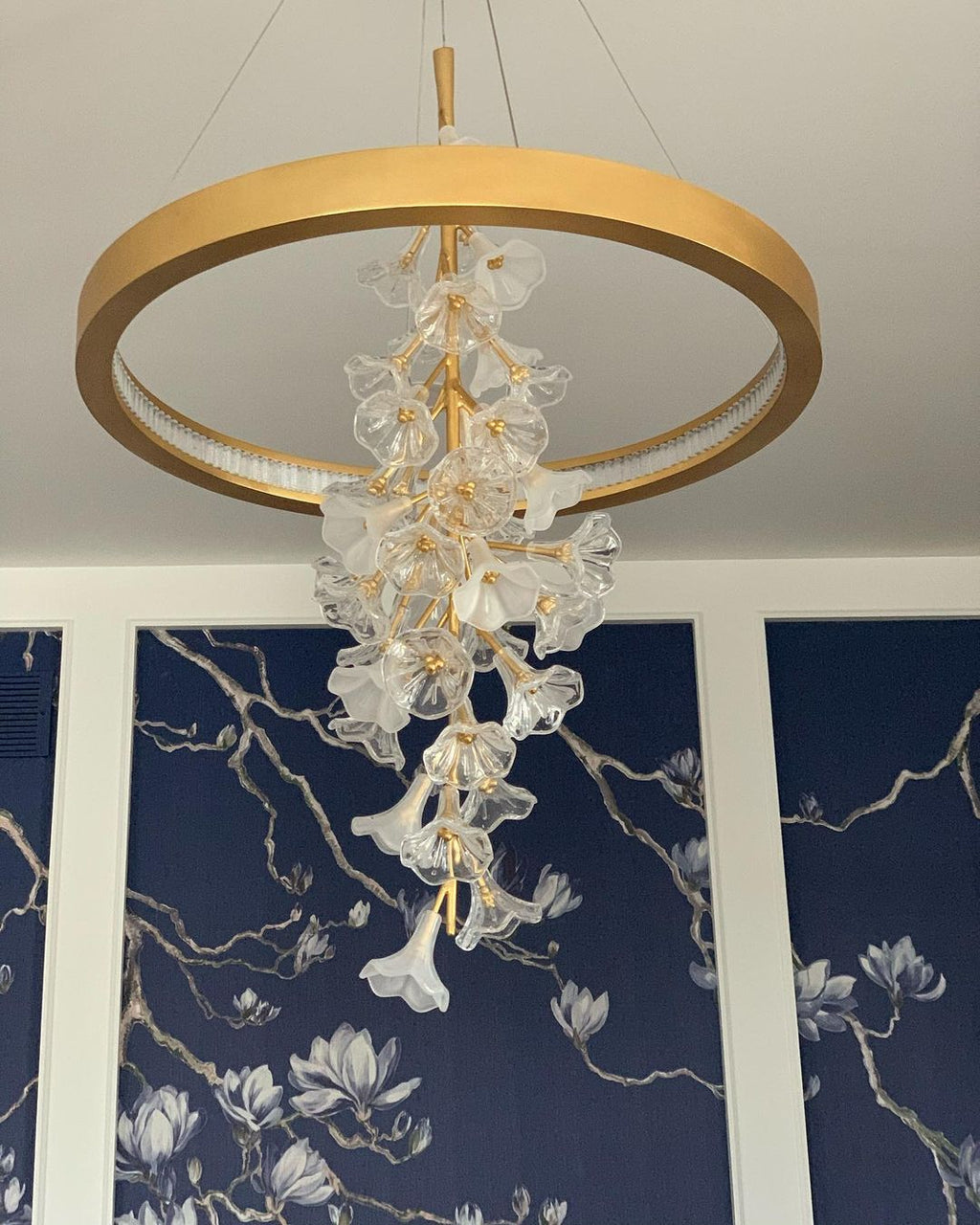 Modern Art Design Vertical Flower Chandelier for Low-ceiling by Bling Lighting Studio
