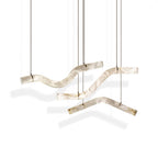 Streamlined Alabaster Pendant Lamp by Bling Lighting Studio