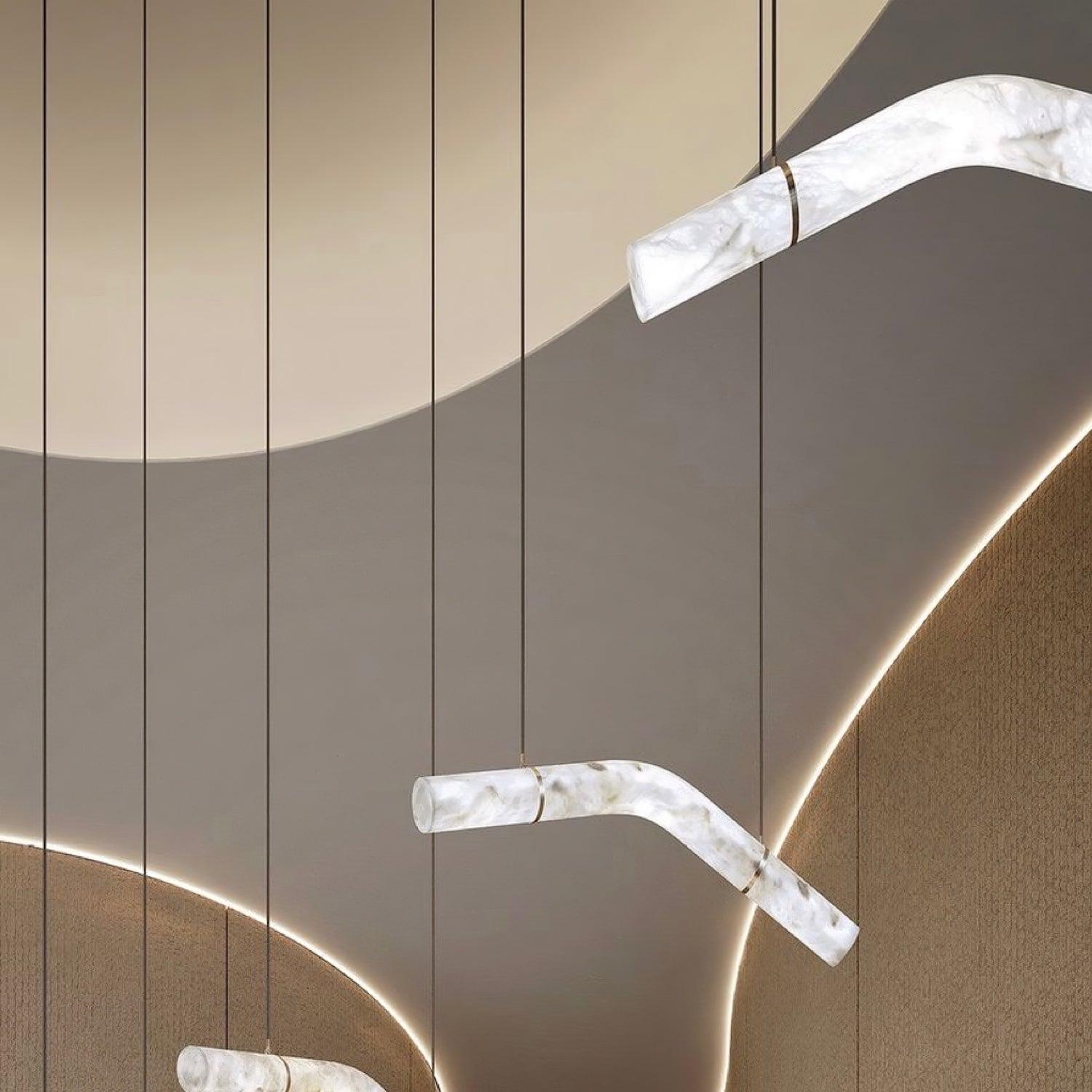Infinity Alabaster Pendant Lamp by Bling Lighting Studio