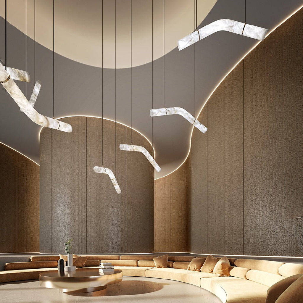 Infinity Alabaster Pendant Lamp by Bling Lighting Studio