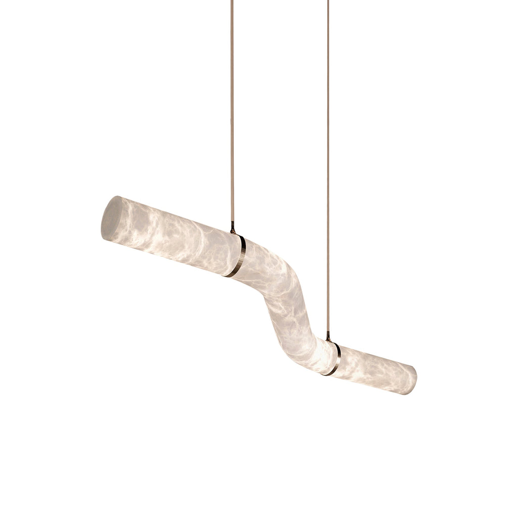 Streamlined Alabaster Pendant Lamp by Bling Lighting Studio