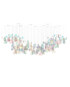 Iris Iridescent Blossom Chandelier