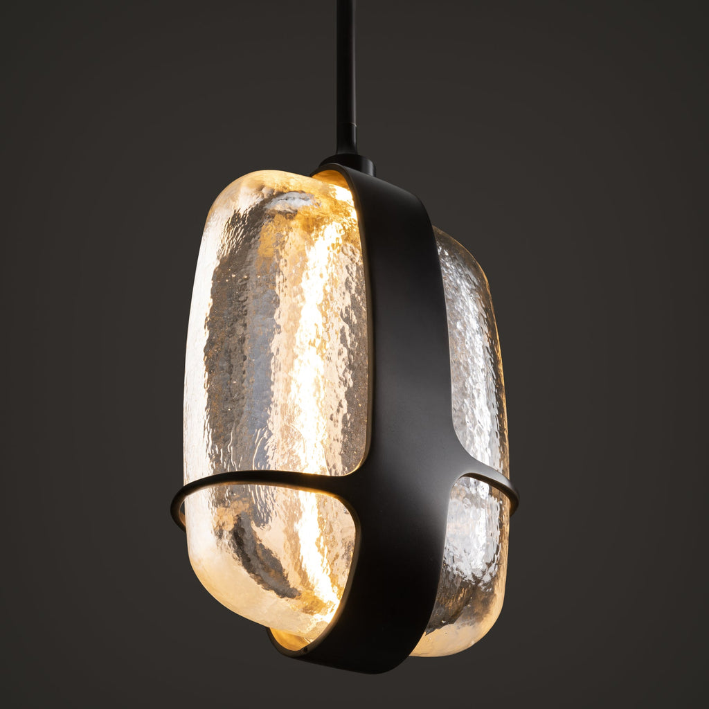 Ardin Textured Glass Pendant Lamp by Bling Lighting Studio