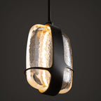 Ardin Textured Glass Pendant Lamp by Bling Lighting Studio