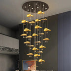 Jenissa Vintage Staircase Chandelier for high ceiling staircase and foyer lighting