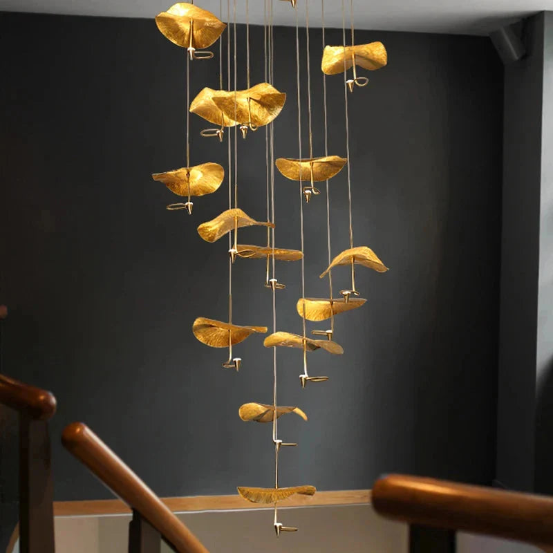 Jenissa Vintage Staircase Chandelier for high ceiling staircase and foyer lighting