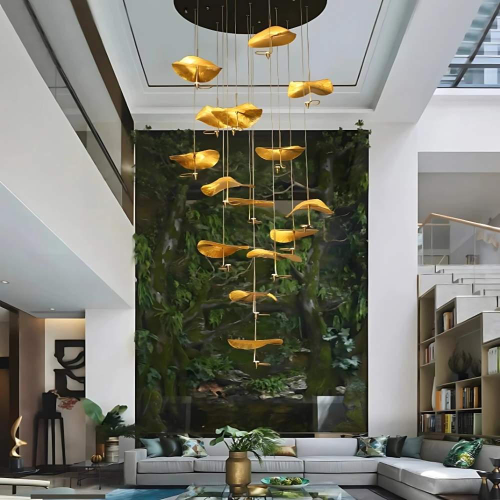Jenissa Vintage Staircase Chandelier for high ceiling staircase and foyer lighting