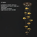Jenissa Vintage Staircase Chandelier for high ceiling staircase and foyer lighting