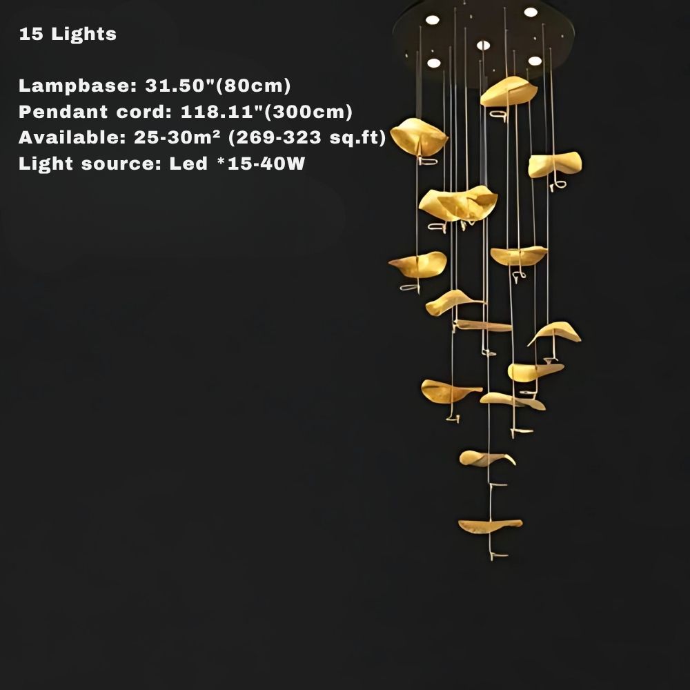 Jenissa Vintage Staircase Chandelier for high ceiling staircase and foyer lighting