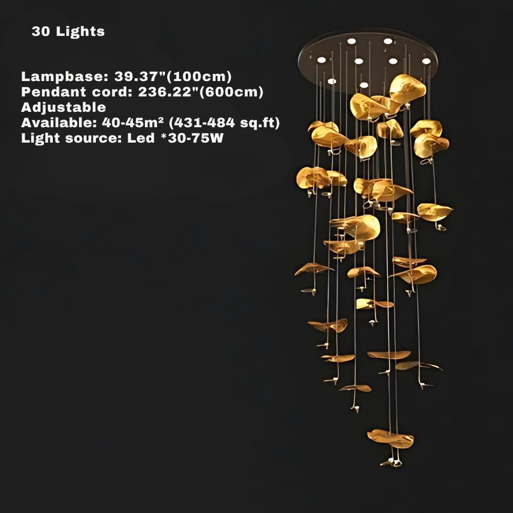 Jenissa Vintage Staircase Chandelier for high ceiling staircase and foyer lighting