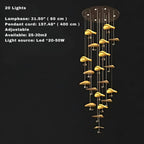 Jenissa Vintage Staircase Chandelier for high ceiling staircase and foyer lighting