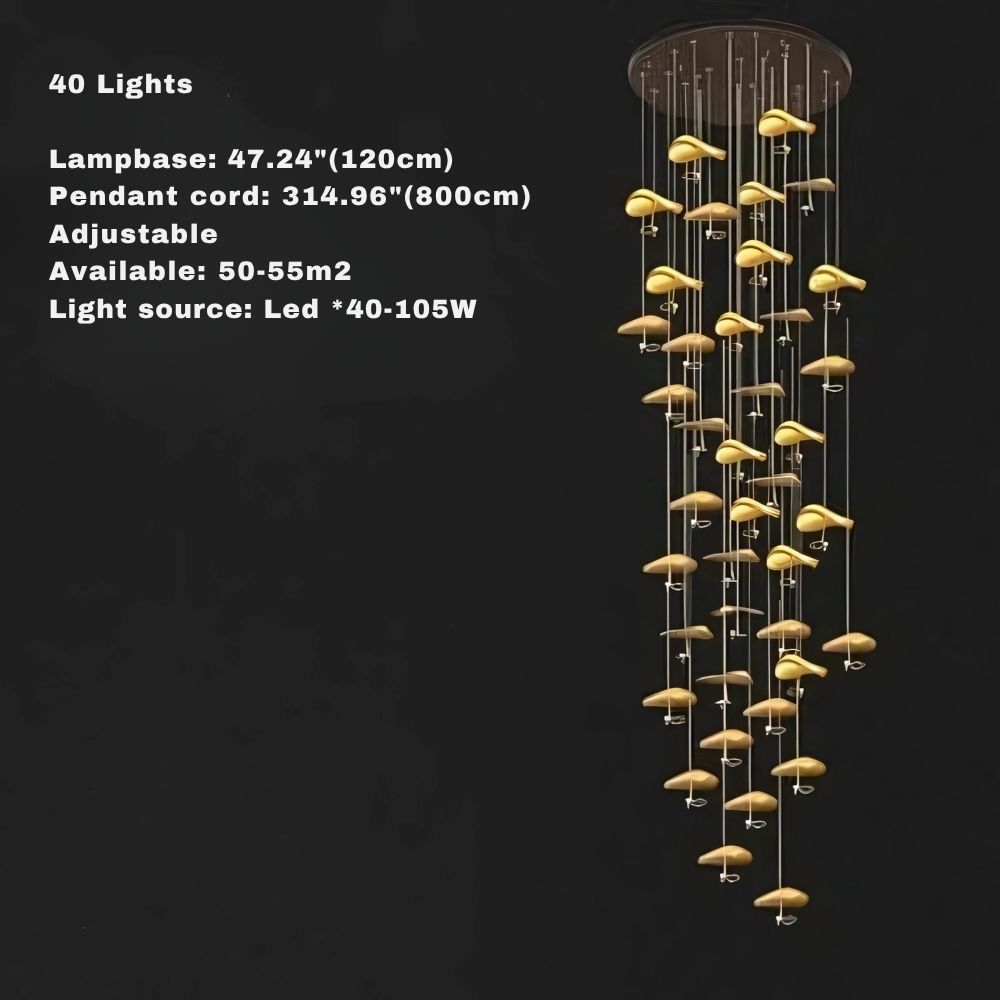 Jenissa Vintage Staircase Chandelier for high ceiling staircase and foyer lighting