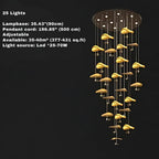 Jenissa Vintage Staircase Chandelier for high ceiling staircase and foyer lighting