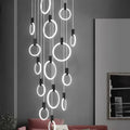 Jenne Modern Stairway Chandelier - Ceiling Light for high ceiling staircase and foyer lighting