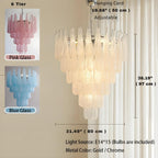 Jia Vintage Glass Water Drop Staircase Chandelier for high ceiling staircase and foyer lighting