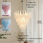 Jia Vintage Glass Water Drop Staircase Chandelier for high ceiling staircase and foyer lighting