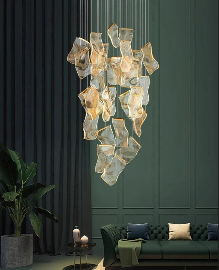 Jonas Postmodern Style Staircase Pendant Chandelier Light for high ceiling staircase and foyer lighting