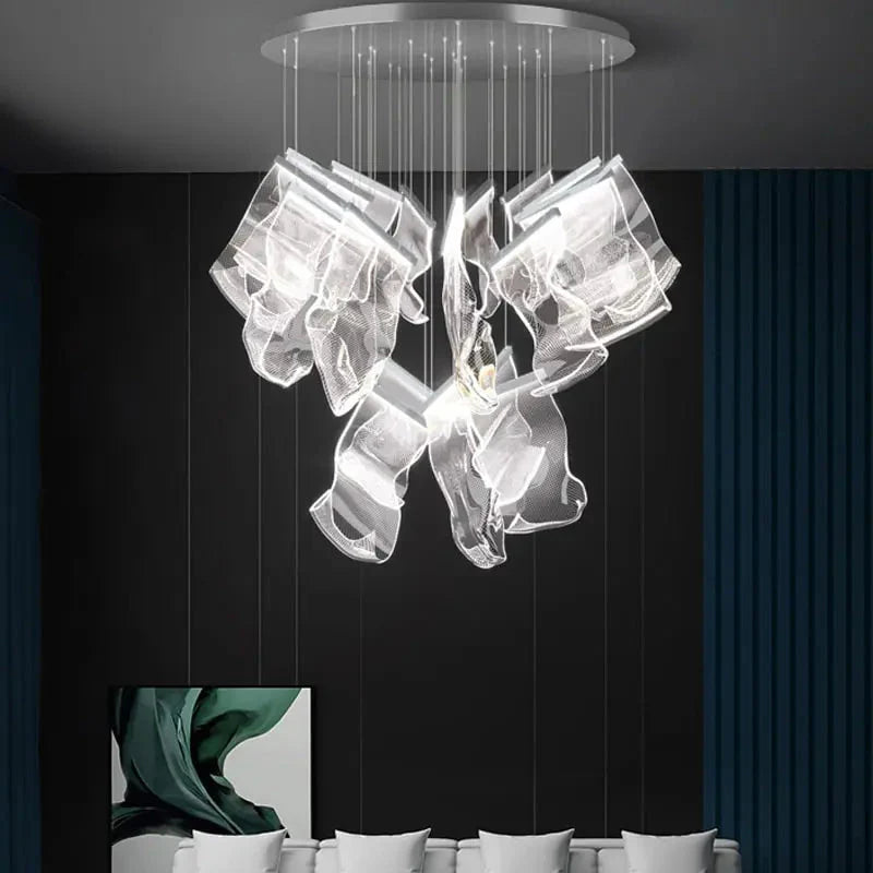 Jonas Postmodern Style Staircase Pendant Chandelier Light for high ceiling staircase and foyer lighting