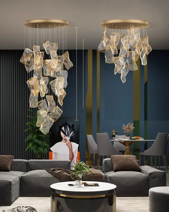 Jonas Postmodern Style Staircase Pendant Chandelier Light for high ceiling staircase and foyer lighting
