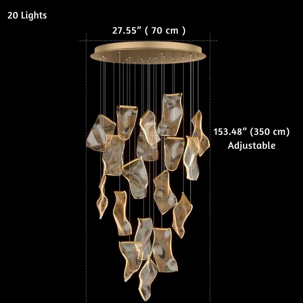 Jonas Postmodern Style Staircase Pendant Chandelier Light for high ceiling staircase and foyer lighting