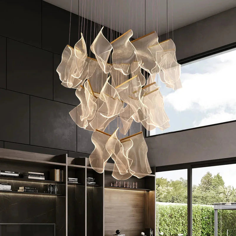 Jonas Postmodern Style Staircase Pendant Chandelier Light for high ceiling staircase and foyer lighting