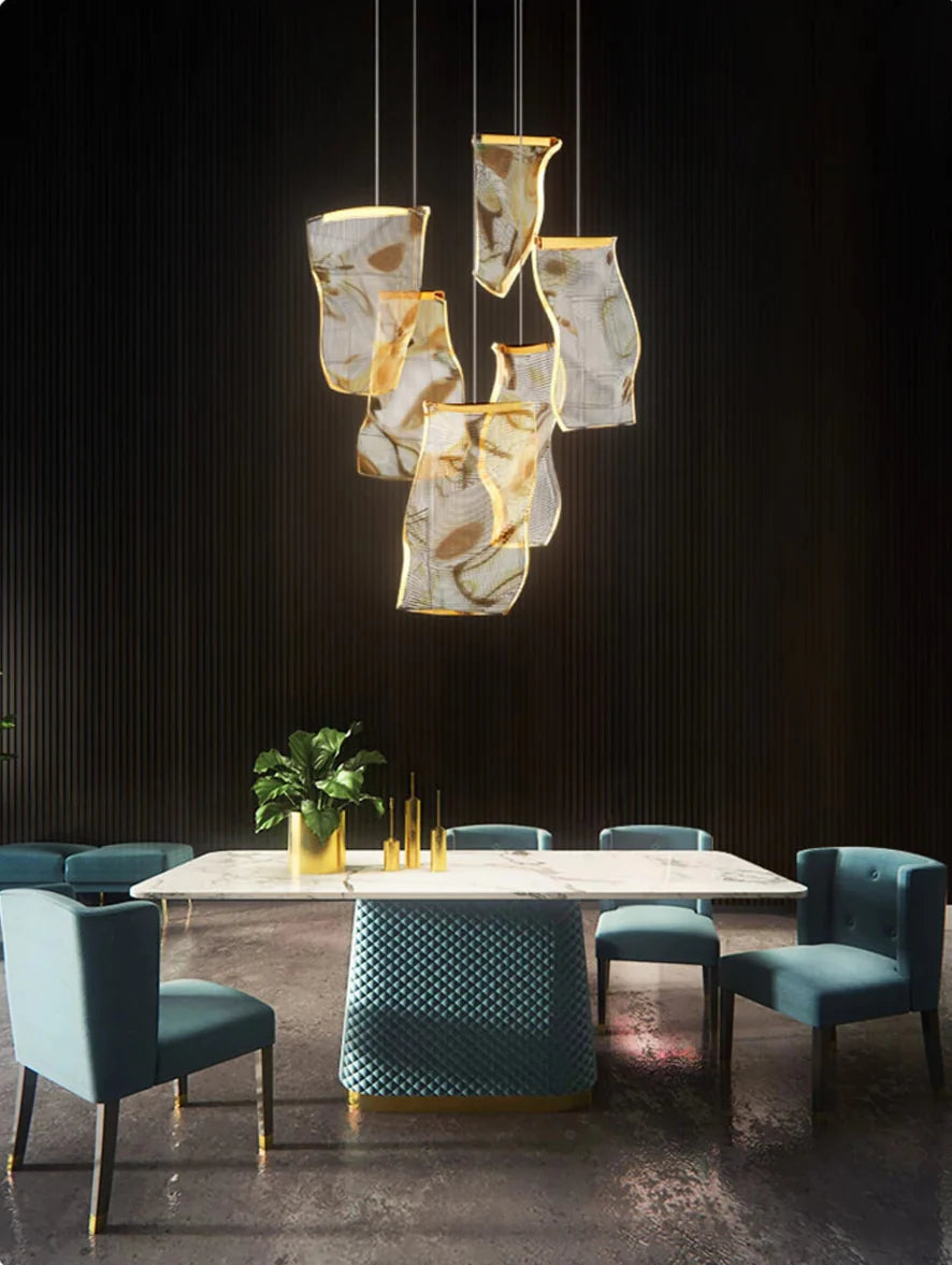 Jonas Postmodern Style Staircase Pendant Chandelier Light for high ceiling staircase and foyer lighting