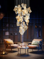 Jonas Postmodern Style Staircase Pendant Chandelier Light for high ceiling staircase and foyer lighting