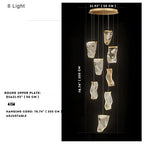 Jonas Postmodern Style Staircase Pendant Chandelier Light for high ceiling staircase and foyer lighting