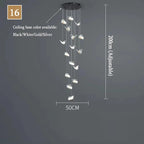 Juli Art Deco Stairwell Led Chandelier for high ceiling staircase and foyer lighting