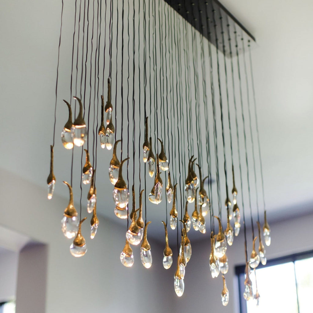 Modern Creative Seed Crystal Chandelier for Dining Room by Bling Lighting Studio