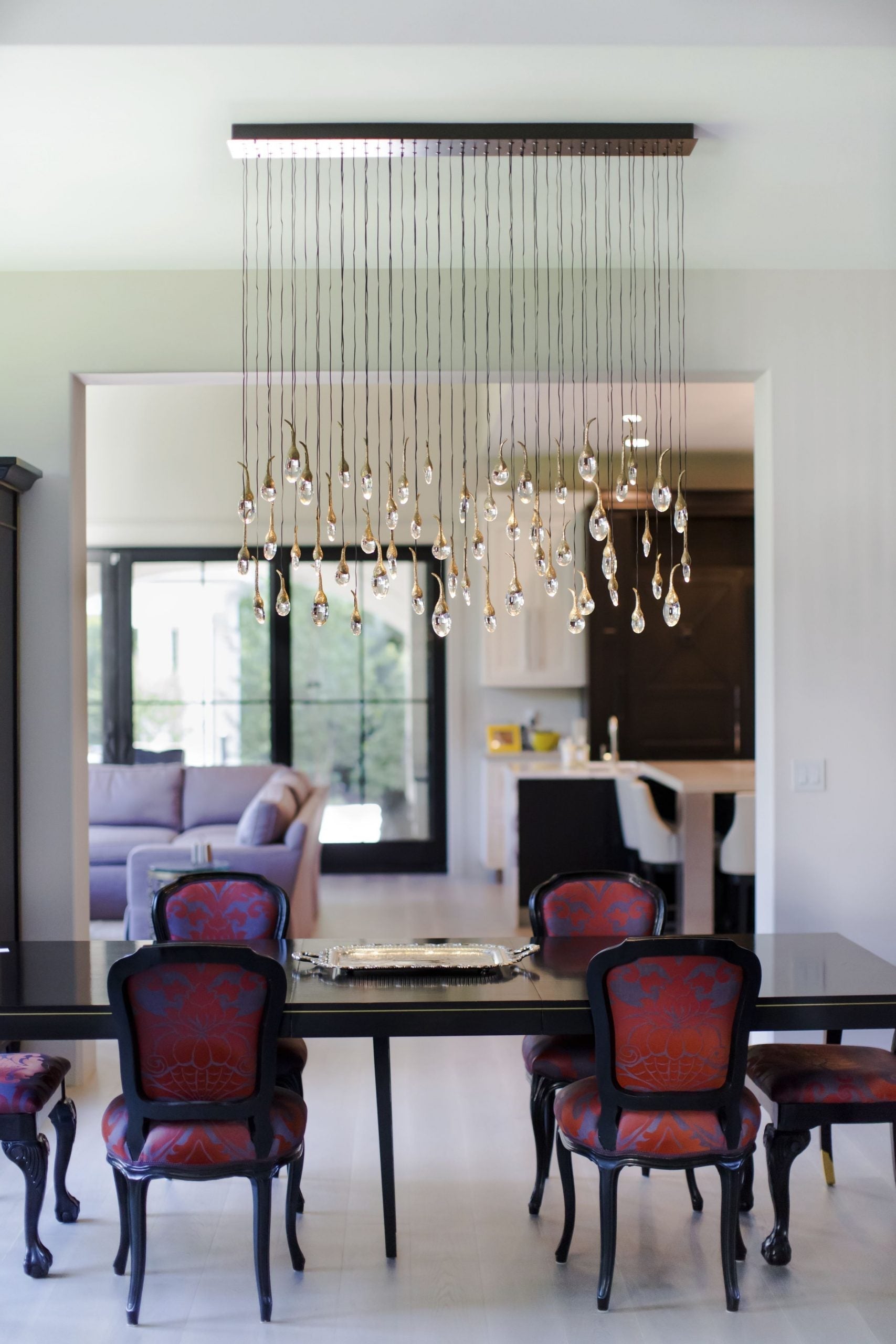 Modern Creative Seed Crystal Chandelier for Dining Room by Bling Lighting Studio