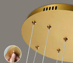 Kael Cascading Spiral Foyer Chandelier for high ceiling staircase and foyer lighting