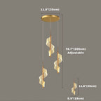 Kael Cascading Spiral Foyer Chandelier for high ceiling staircase and foyer lighting