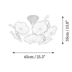 Kamal Branch Brass Crystal Flushmount