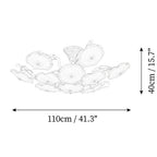 Kamal Branch Brass Crystal Flushmount