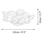 Kamal Branch Brass Crystal Flushmount