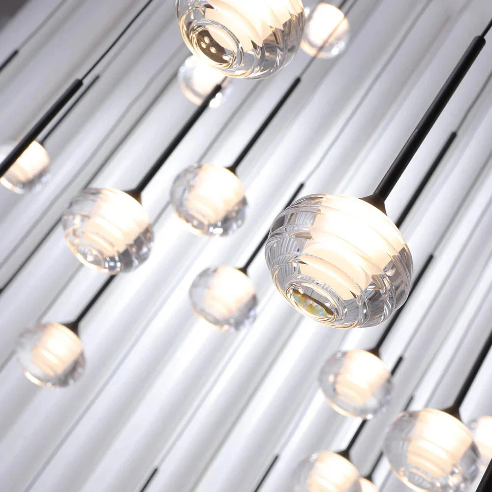 Kely Drop Stairwell Pendant Light for high ceiling staircase and foyer lighting