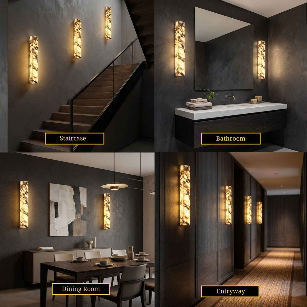 Kesty Modern Marble Wall Sconce - Bling Lighting Studio