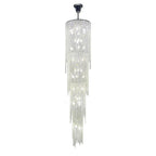Kyra Real Crystal Staircase Chandelier for high ceiling staircase and foyer lighting