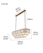 Stairwell Luxury Modern LED High Ceiling Large Alabaster Chandelier