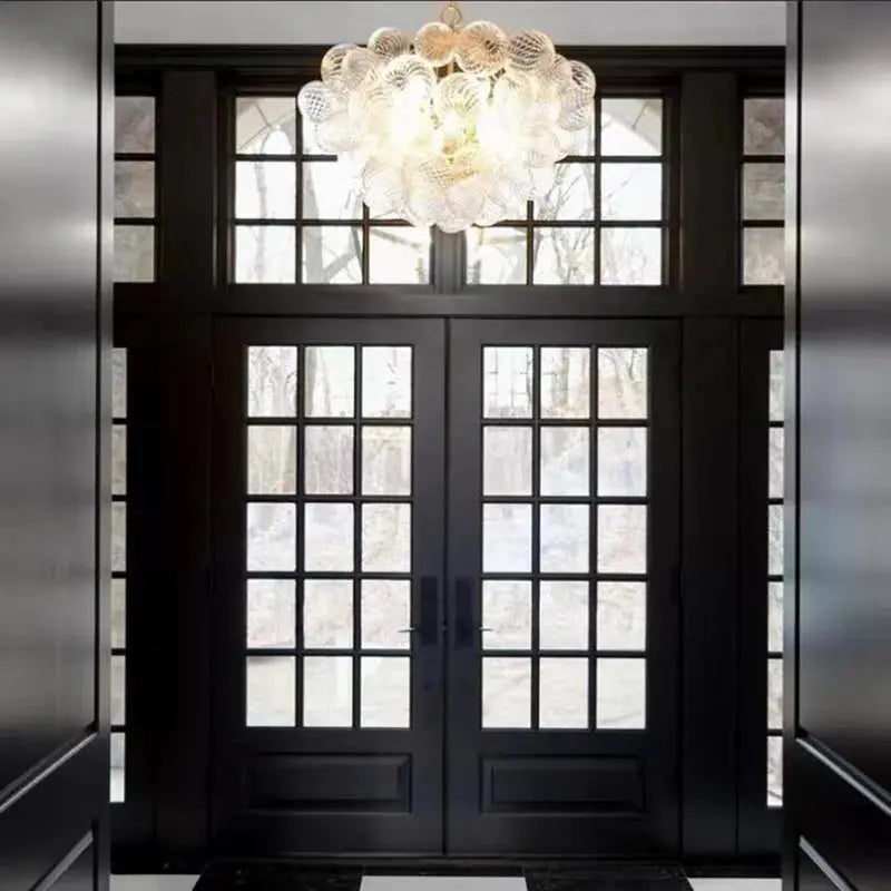 Talia Style Bubble Chandelier Small/Medium/Large for high ceiling staircase and foyer lighting