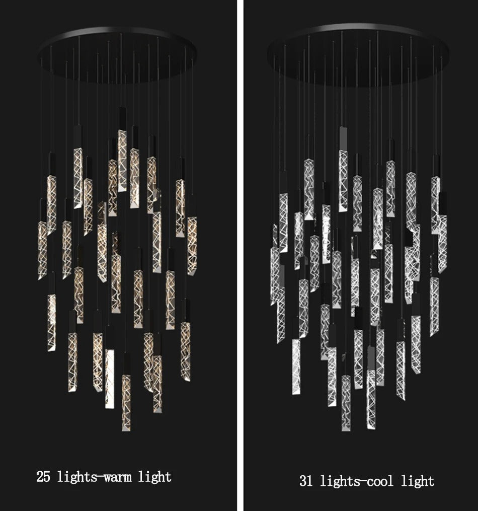 Large Crystal Chandelier for High Ceiling - Bling Lighting Studio