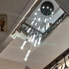Large Crystal Chandelier for High Ceiling - Bling Lighting Studio