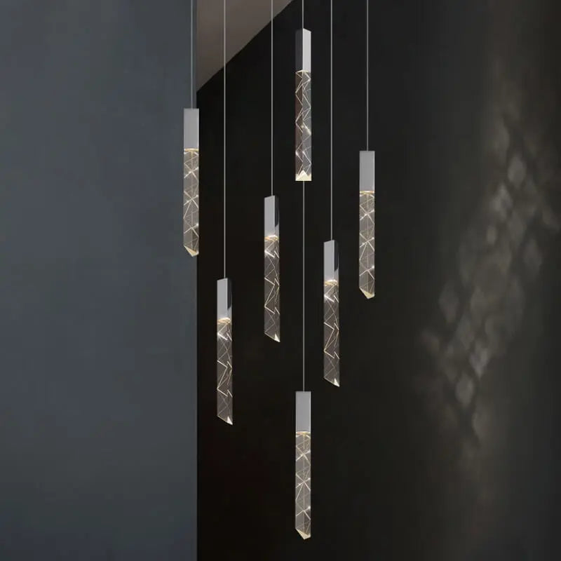 Large Crystal Chandelier for High Ceiling - Bling Lighting Studio